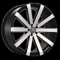 Velocity VW12A 9,5"X24-5/112  ET35 Black + Machined Face (875 Kg)